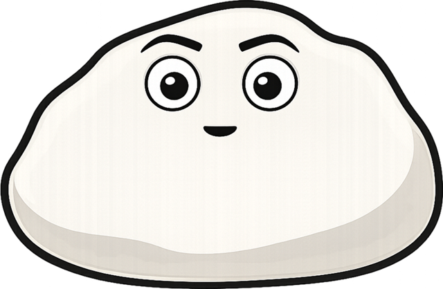Rocky, a smiling white rock with big round eyes